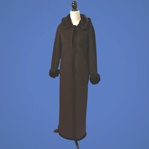 NWT Angel’s Touch Women’s Black Coat Small 2-in-1 Reversible Faux Fur Suede Hood